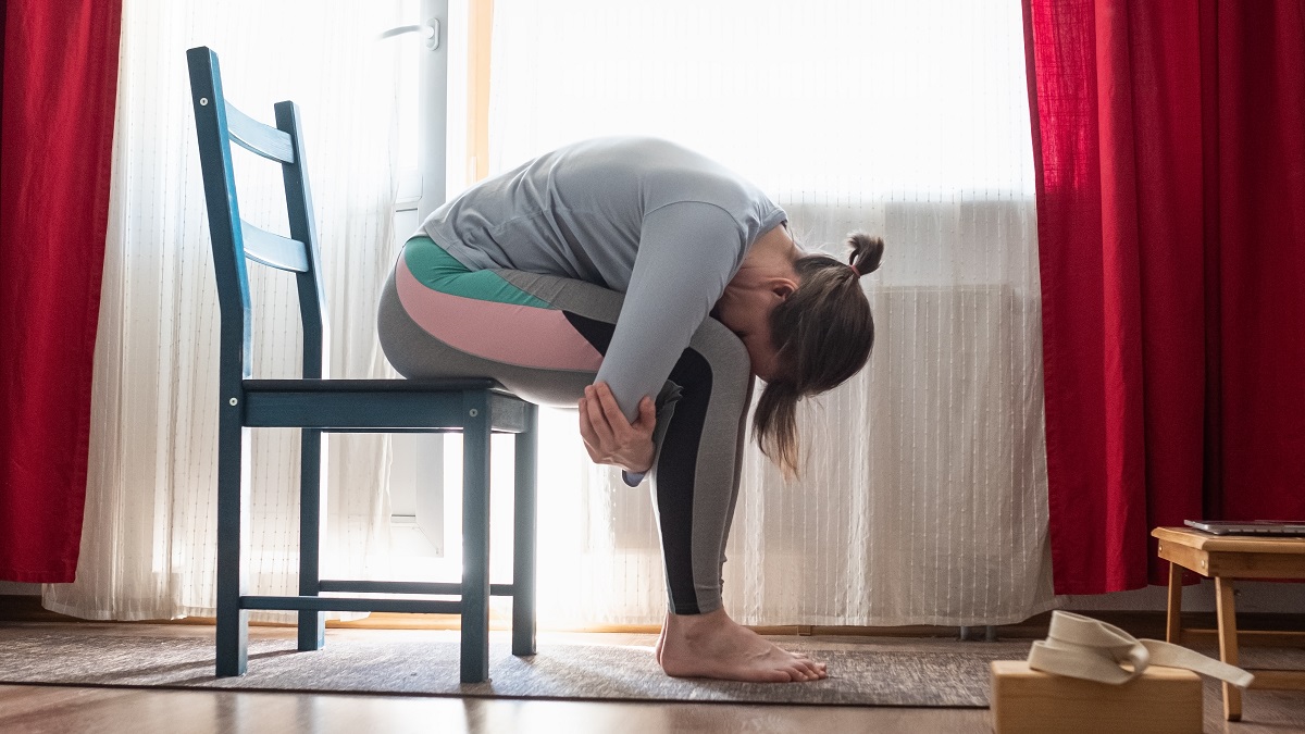 For seniors and those with limited mobility use chair yoga